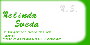 melinda sveda business card